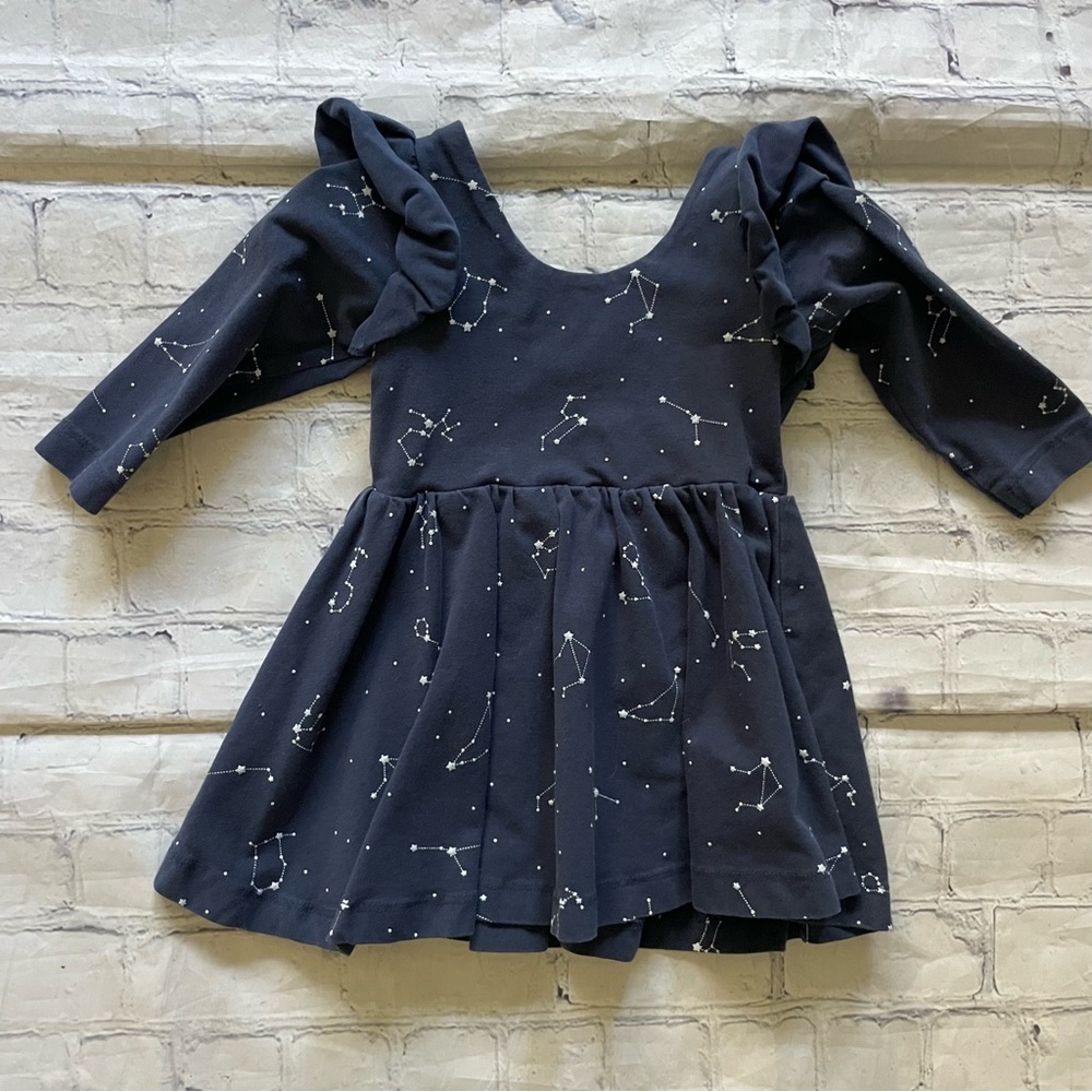 Girls Monica + Andy Navy Blue Constellation Dress - Picture 2 of 3